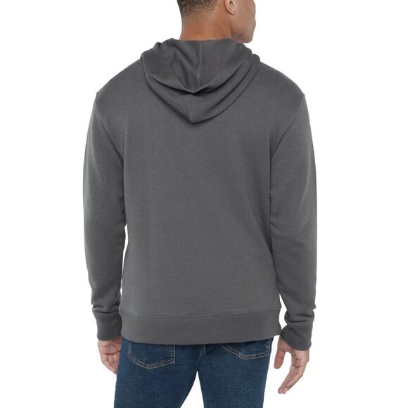 GAP NWT Men's Textured Hoodie, Gray, Small - Picture 4 of 16